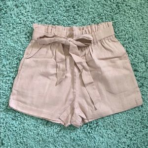 Linen Paper Bag Shorts